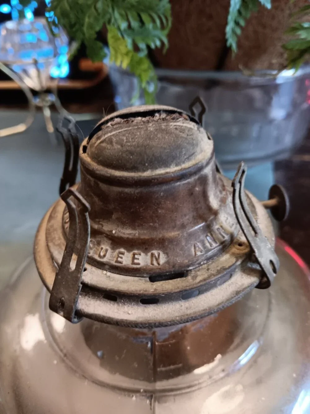 Antique Queen Anne No.2 Oil Lamp Glass Kerosene oil Lamp LQQK!